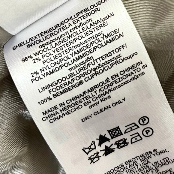 Brooks Brothers Woven in Italy Silver/Black/Grey Wool Tweed Blazer Size 10 - Picture 6 of 11